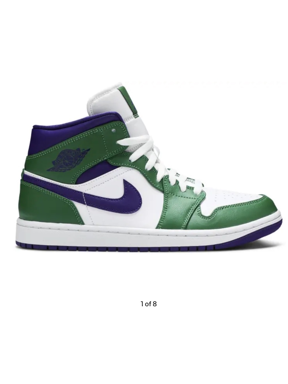 Nike Air Jordan 1 Mid 'Incredible Hulk' sneakers women’s 8 youth 6.5